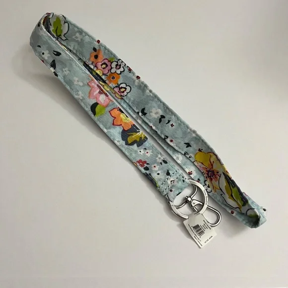 NWT Vera Bradley Floating Garden Zip ID Case and Wide Lanyard Set - Picture 9 of 11